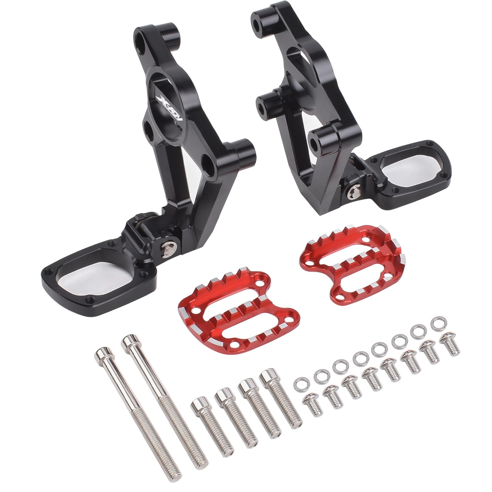 Poggiapiedi posteriore poggiapiedi posteriore Replacement for X ADV750 X-ADV 750 XADV 750 2017 2018 2019 2020 pedane moto pedane pedane passeggero (Rosso)