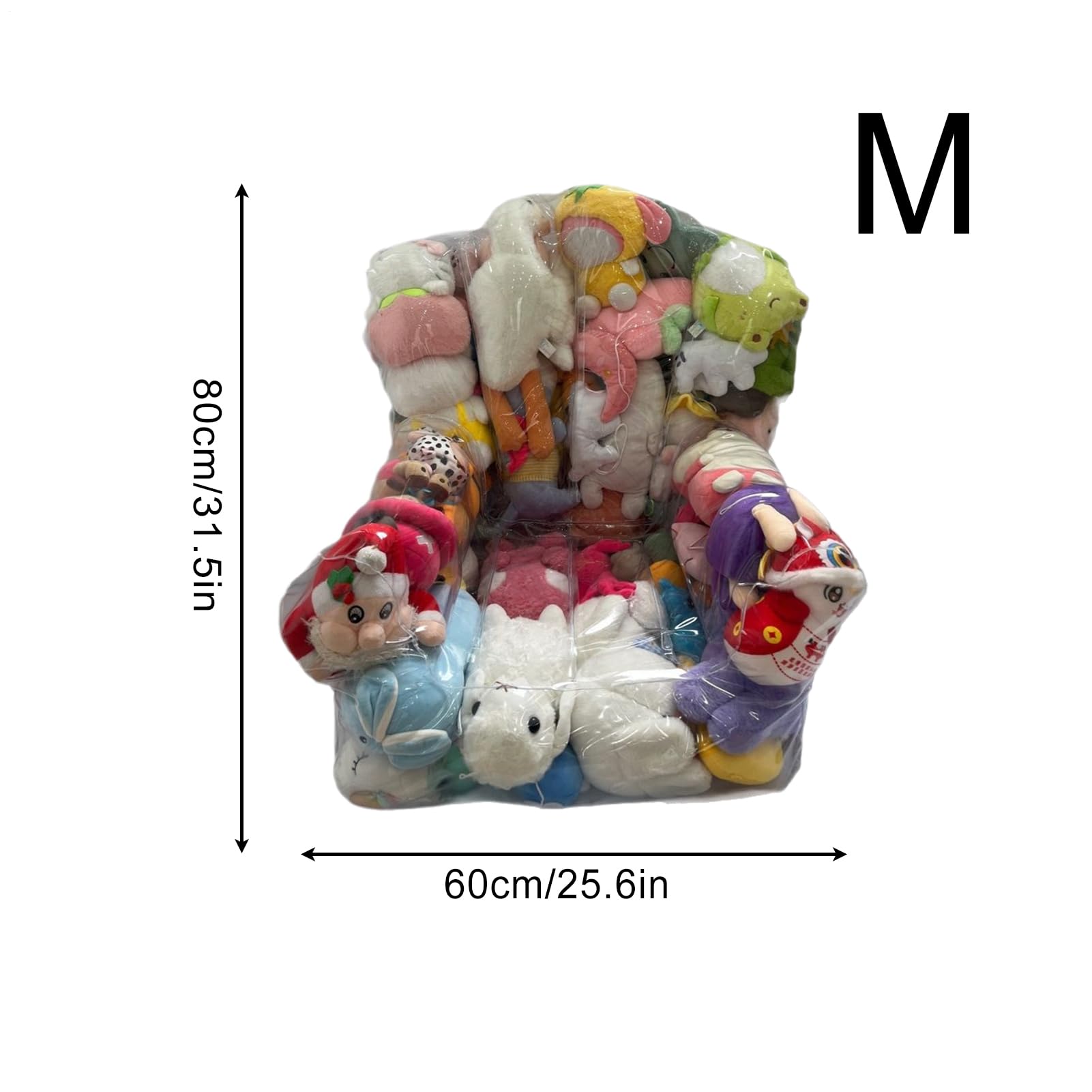 Sacón De Almacenamiento De Peluches Impermeable Transparente,Bolsas De Almacenamiento Con Cremallera Para Juguetes | Organizador Para Habitación Sala Sofá Cama Infantil Adultos