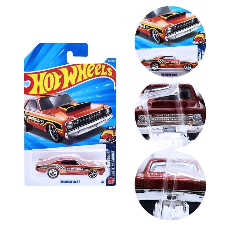 Hot Wheels 68 Dodge Dart Drag Racers Ages 3 and Up 104/250 (Orange