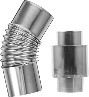Mobestech Stainless Steel Chimney Pipe Elbow 45 Degree Connector Set