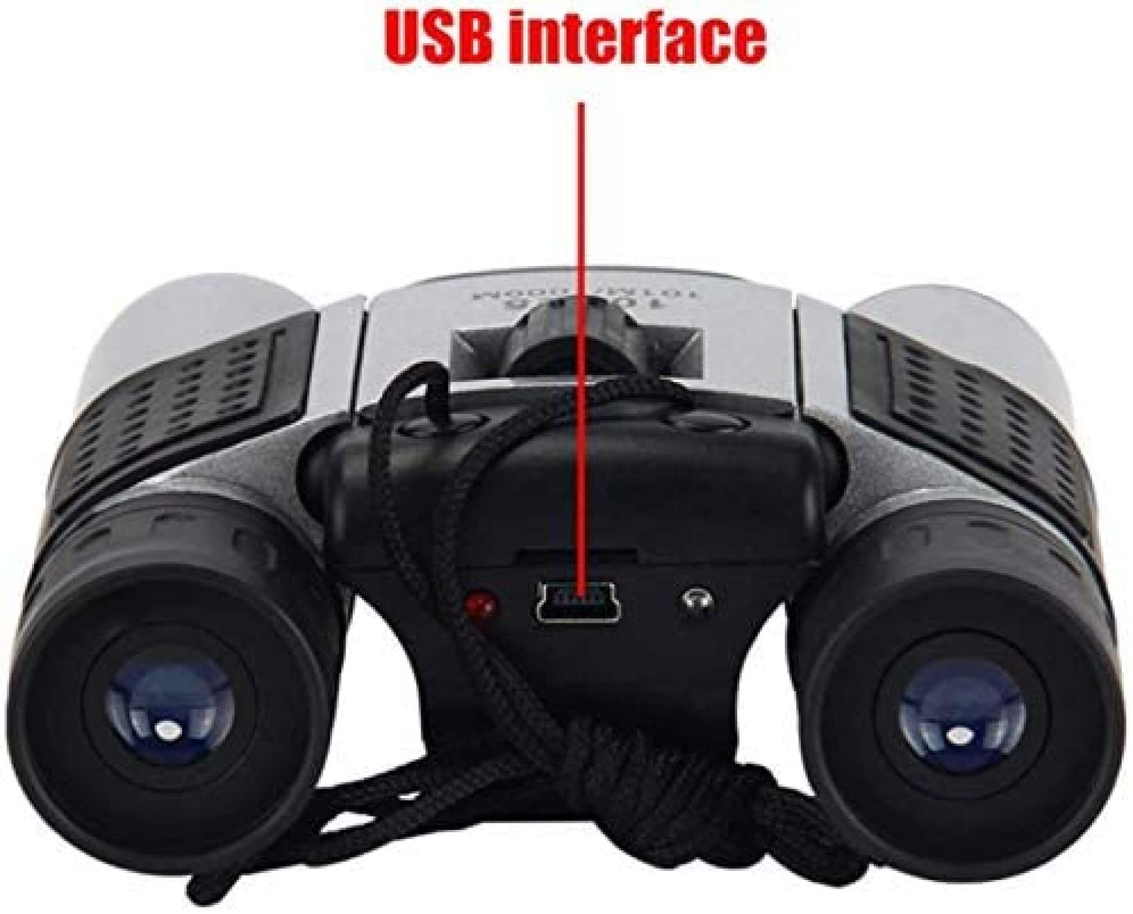 Binocolo per adulti 10X25 Fotocamera digitale 101M/1000M Usb per la registrazione di foto video turistiche