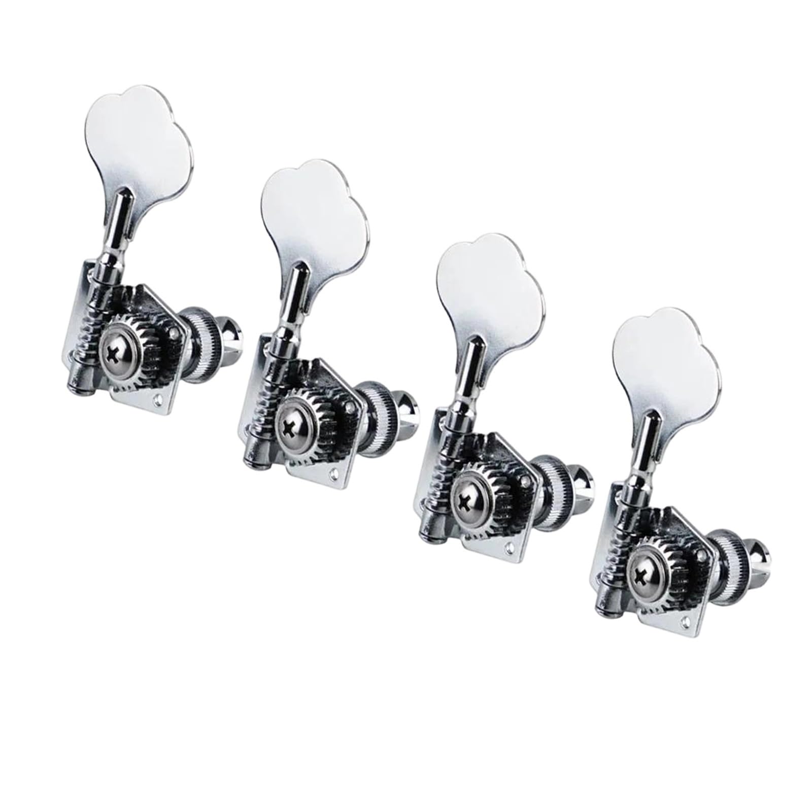 3R 3L Kołki Do Strojenia Gitary Vintage Open Bass Machine Head Tunery Kołki Do Strojenia Gitary Klucze 4 Struny Chrom/Czarny(Chrome 4R)