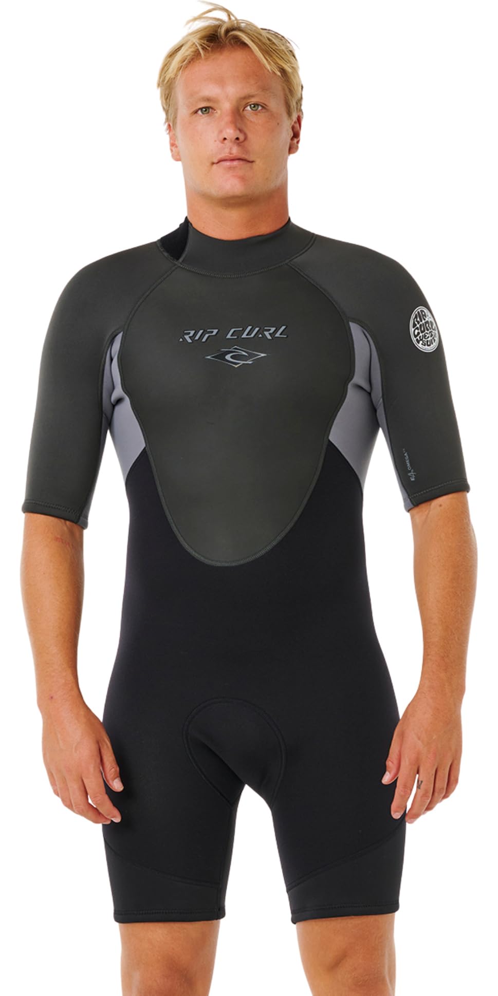 Rip Curl 2026 Hommes Omega 2mm Back Zip Shorty Combinaison Néoprène 128MSP - Grey