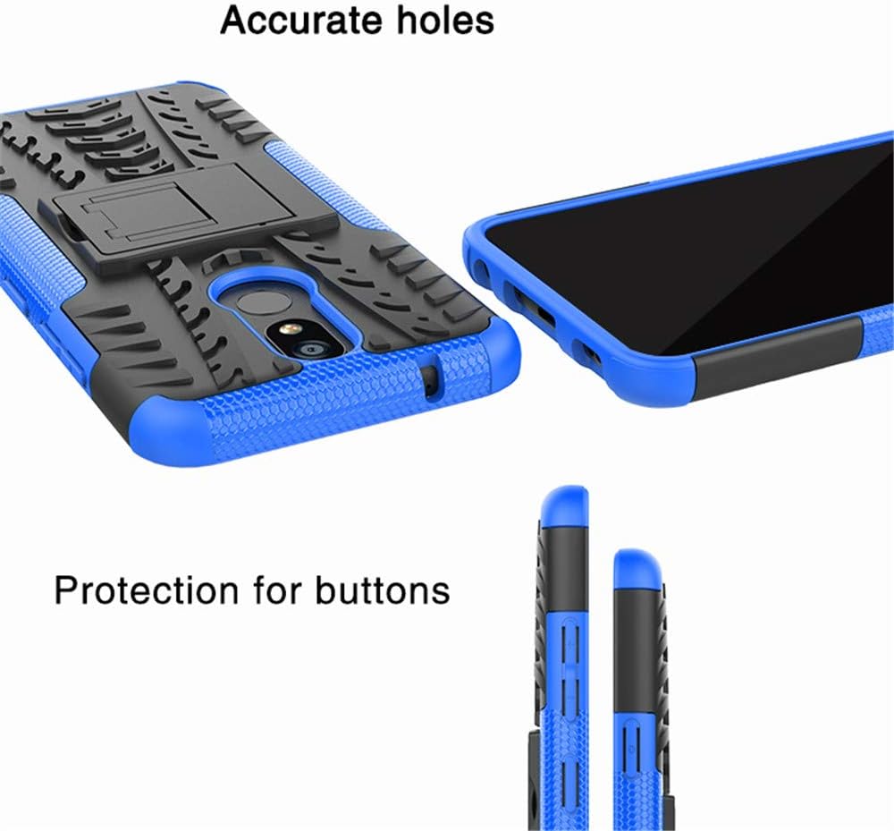 Yiakeng Compatible for LG K40 Case, LG Solo LTE Case, LG K12 Plus Case, LG X4 2019 Case, Heavy Duty Protection with Kickstand Slim Phone Cases (Blue)