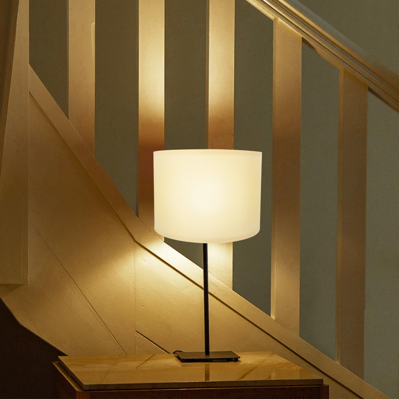 OSALADI Paralume in Tessuto Beige 11.81X11.81X8.46In Paralume Moderno Per Lampada Da Terra Compatibile Con Lampadina E27 Protezione Occhi Illuminazione Soffusa Per Soggiorno Camera Da Letto