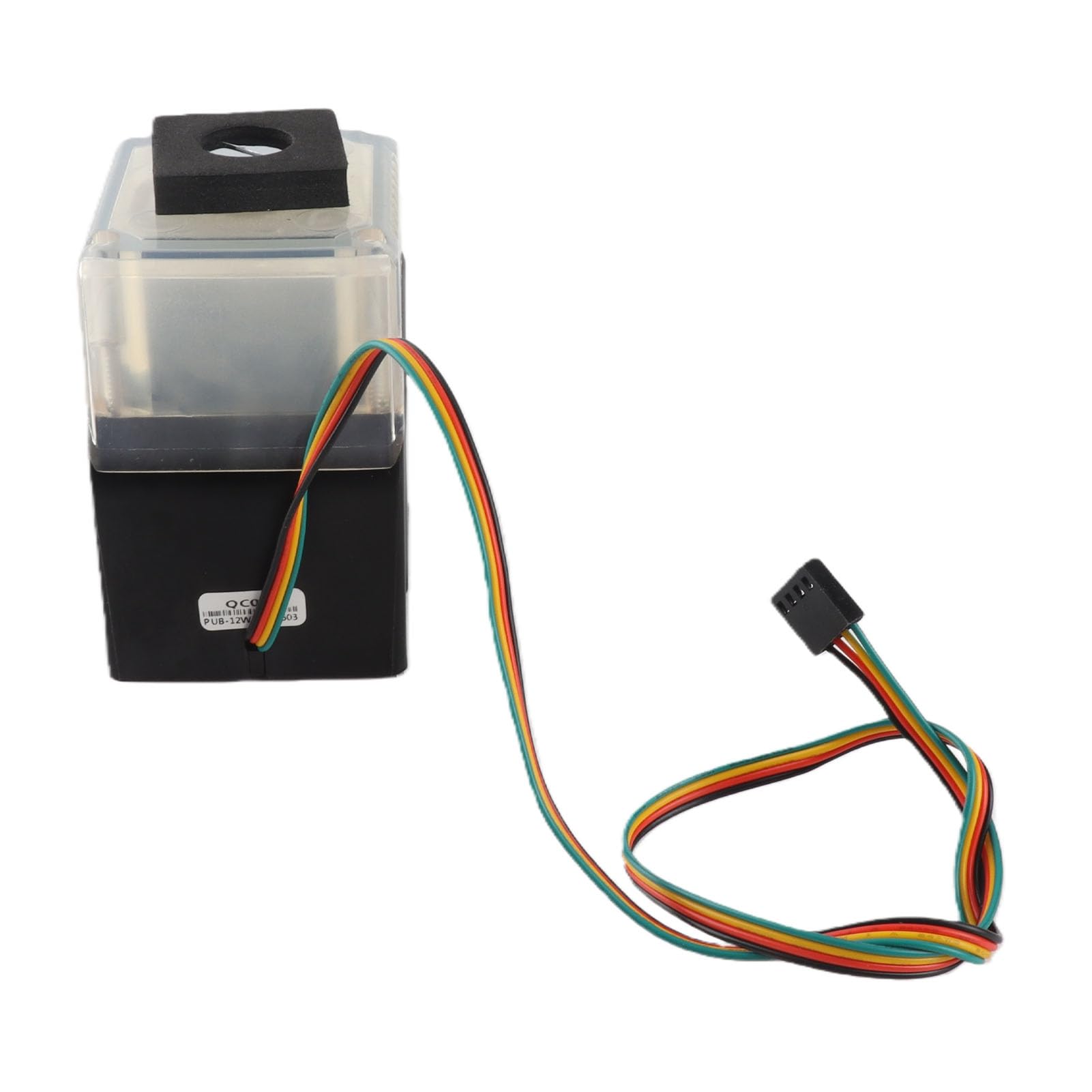 Pompa Di Raffreddamento Ad Acqua Del Computer, Pompa Di Raffreddamento Del PC Fai Da Te Ultra Silenziosa Filettatura G1/4 Connettore 12V 4 Pin 450L/H Display a Temperatura Pompa 'acqua(Nero)