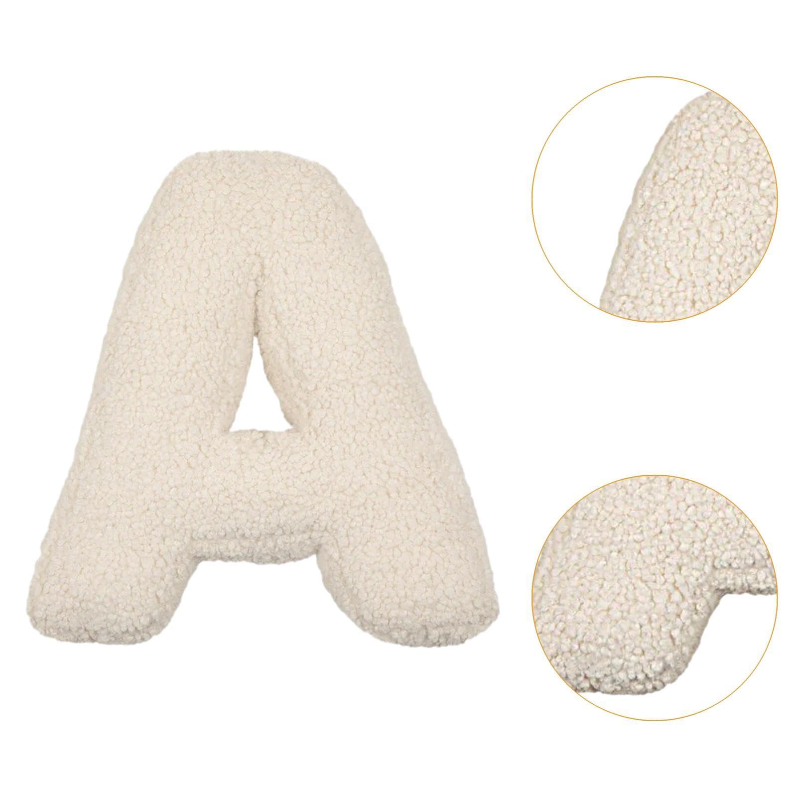 Milageto Cuscino di Peluche a Forma di Lettera, Regalo di Compleanno, Cuscino Decorativo da abbracciare, per Divano e Letto, a