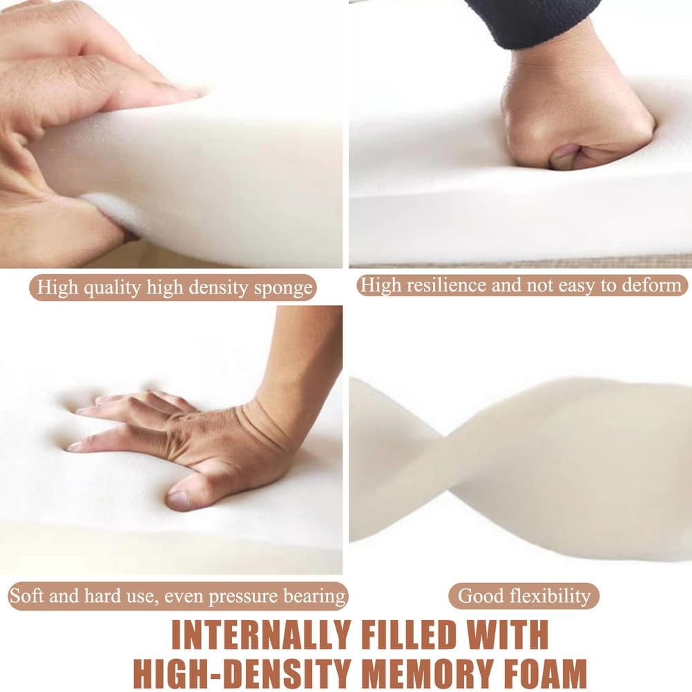 Grayc(t),180 * 70cm,LDLCYCN Memory Foam Massage Table Mattress Topper with Elastic Band Thick 3Cm Lash Bed Topper Without Hole Beauty Salon Bed Mattress Massage Accessories Protective Pad