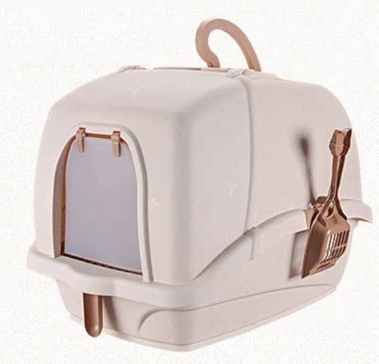 ORCHID M® Large Cat Litter Box Closed Cat Toilet Box Pan, Large Hooded Sand Basin Training Kit with Scoop Handle for Cats Kittens Fully Enclosed Splash-Proof Easy to Installation and Clean