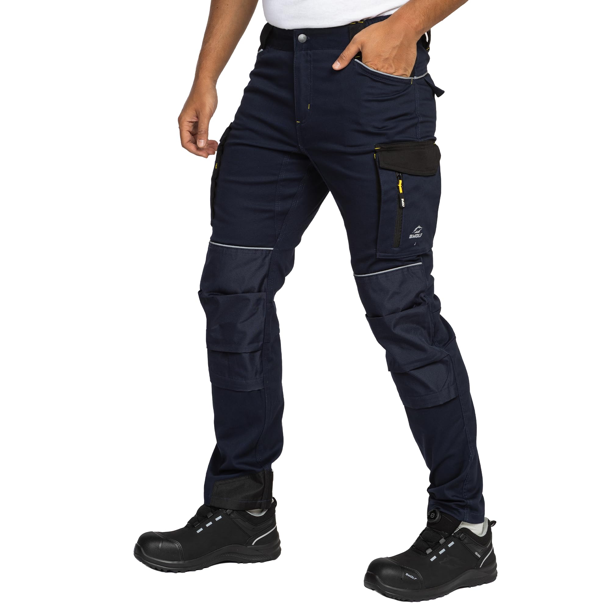 BWOLF Daytona Pantalon de Travail Homme Stretch Pantalon Travail Homme - Coton - Élasthanne - Nombreuses Poches