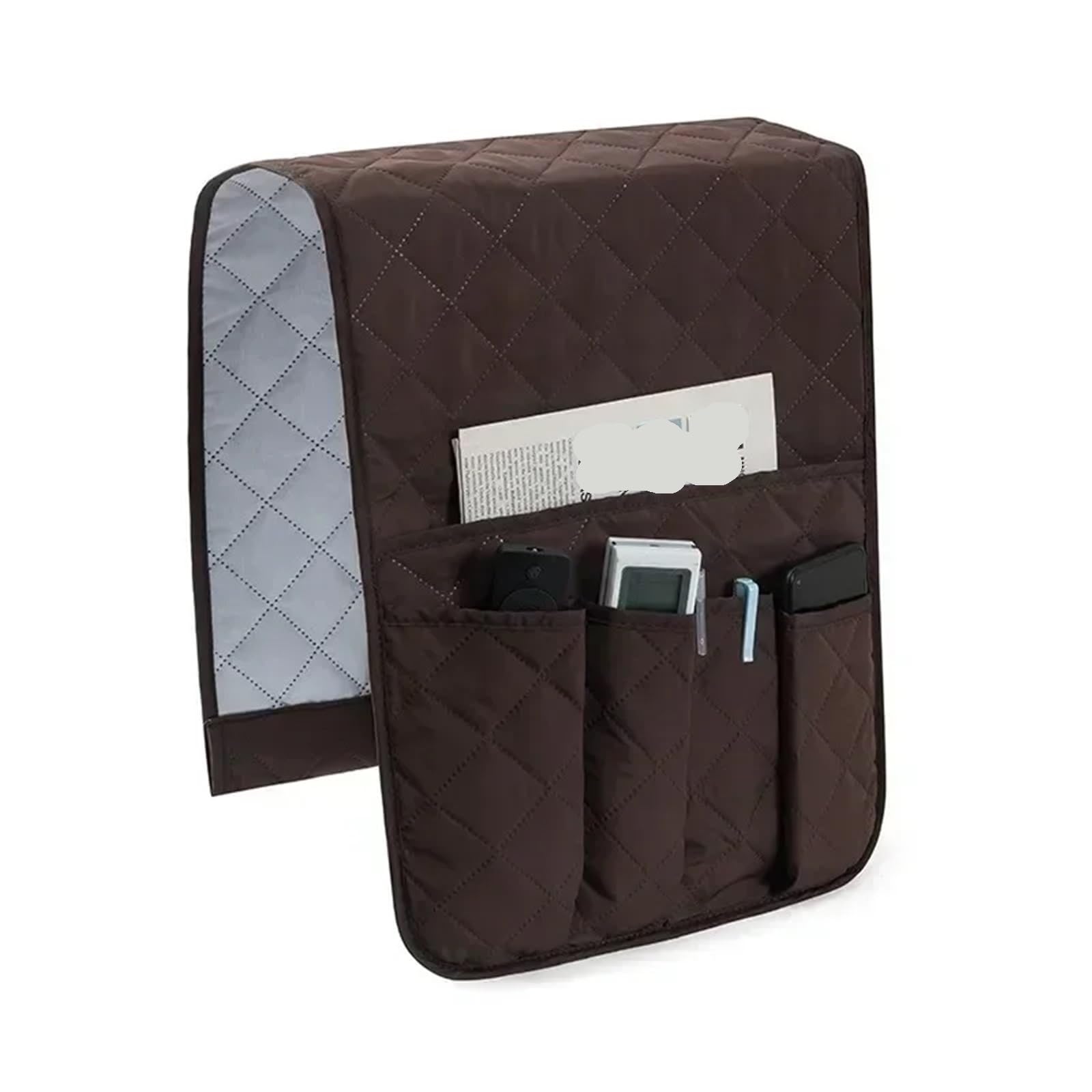 ZPFDSG Sofa Armrest Organizer With 5 Pockets And Cup Holder Tray Couch Armchair Hanging Storage Bag