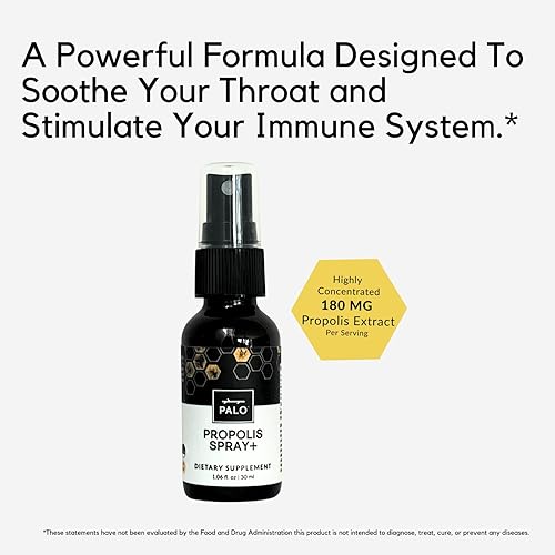 Miniatura 2 de PALO Propóleos en aerosol para garganta Extracto de propóleo verde brasileño, apoyo inmunológico natural y alivio del dolor de garganta,