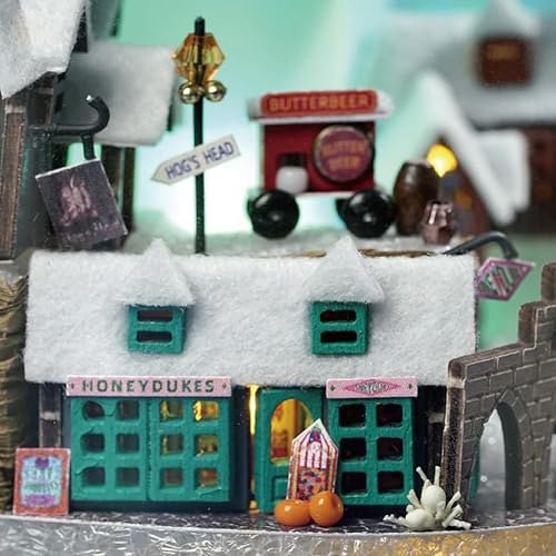 Miniatura 5 de Kit de casa de muñecas en miniatura y muebles, modelo de casa de muñecas en 3D con cubierta a prueba de polvo y LED, idea creativa de habitación