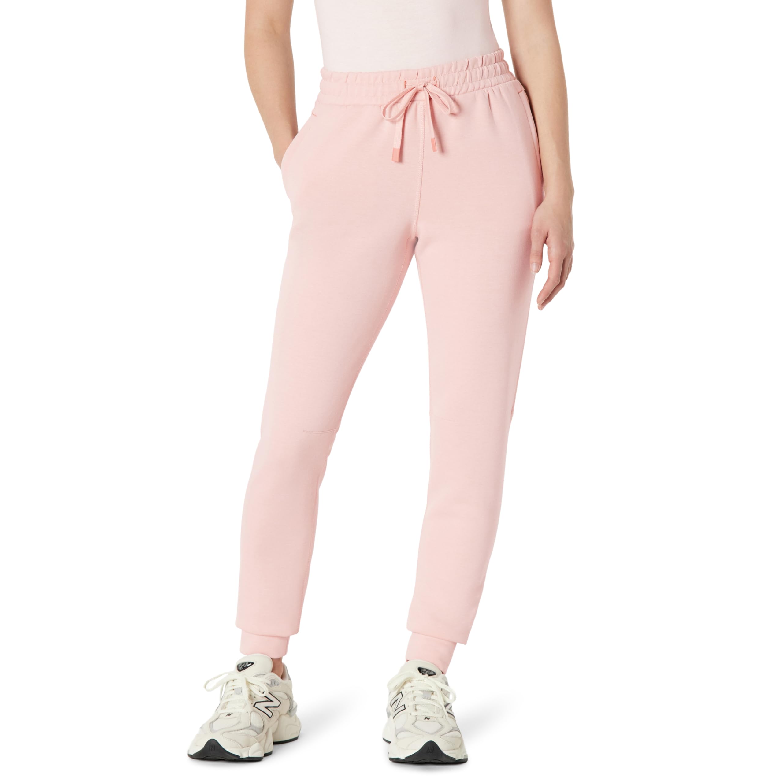 Amazon Essentials Women's Athletic High-Rise Regular-Fit Jogger Trousers, Active Sweat, Dusty Pink, S