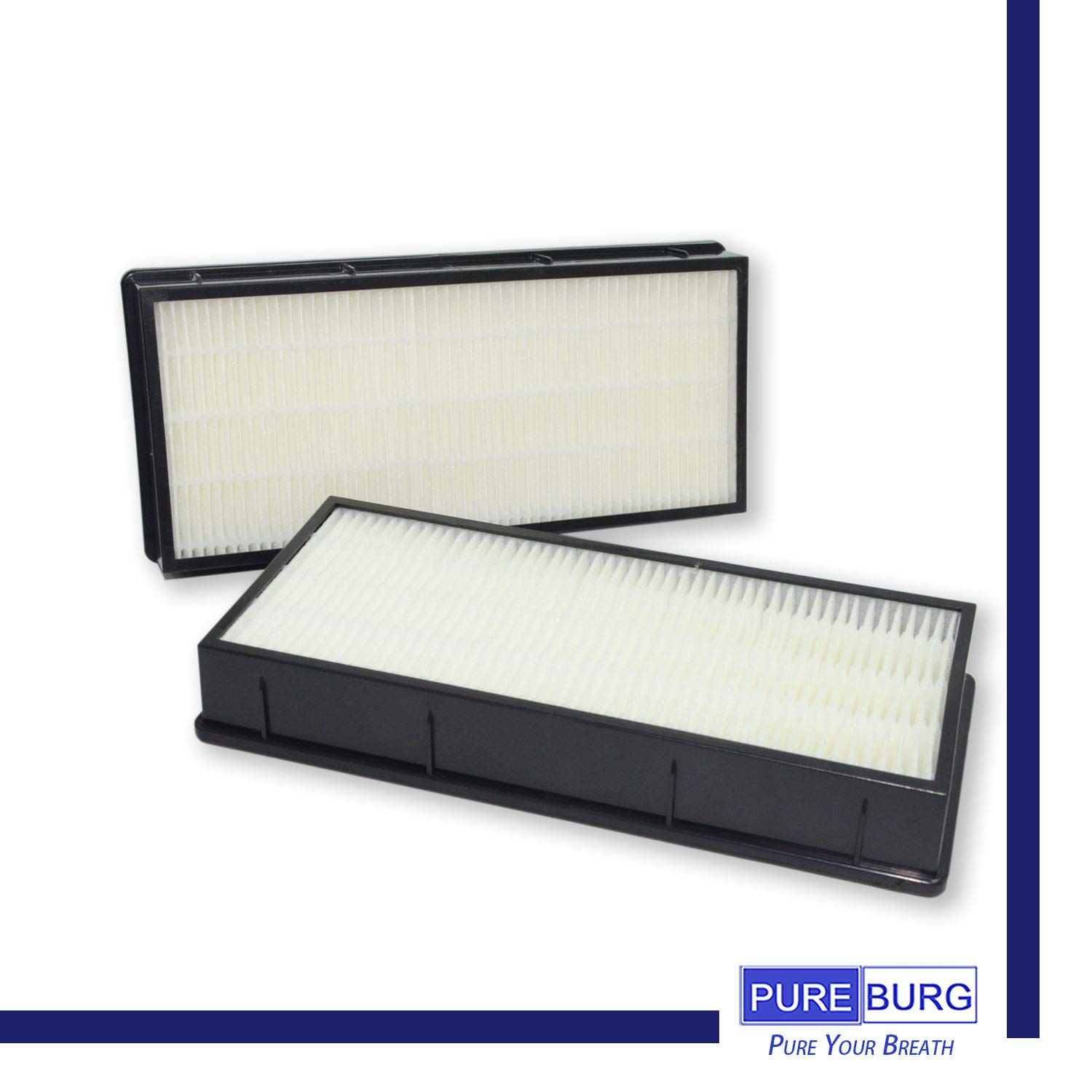 PUREBURG 1183900 Replacement Filter Set Compatible with Whirlpoo APT30010M APT40010R APT42010M APT50010M APMT2001M Air Purifiers,2-Pack H13 True HEPA