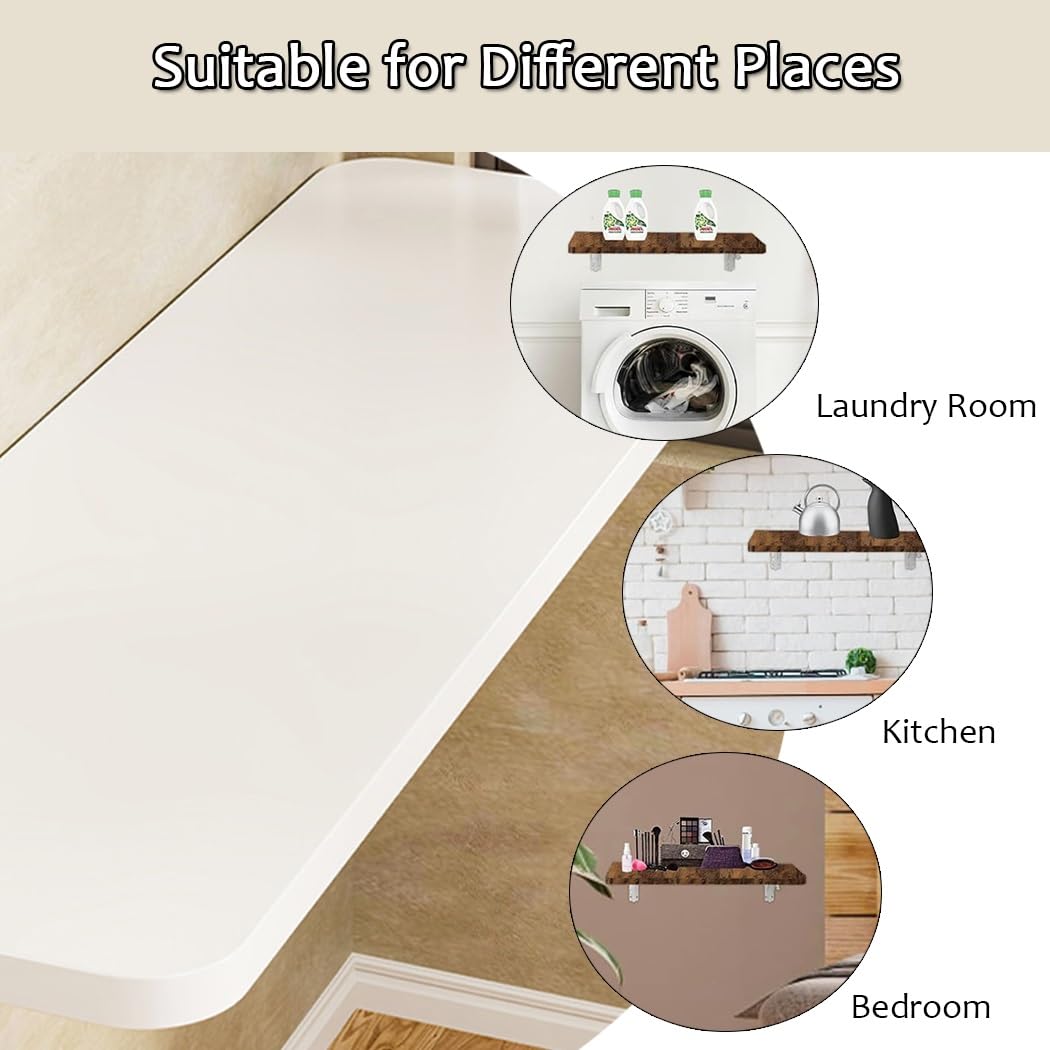 Mesa plegable de pared de 80 x 40 cm, solución de cocina y comedor que ahorra espacio, diseño blanco portátil (100 x 30 cm, perfecta para espacios pequeños)