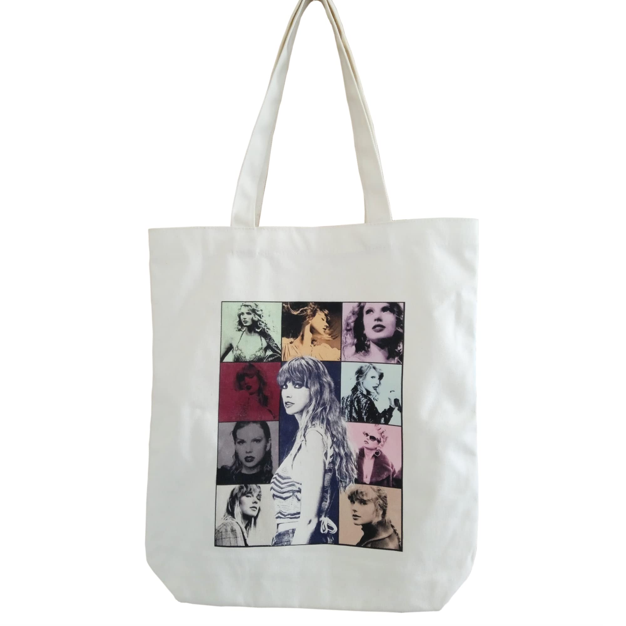 HaphomeCotton Canvas Tote Bag Swiftie Music Lover Gifts Tote Shopping Bag Gifts for Women
