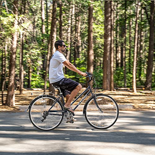 Elecony Beach Cruiser Bike For Women, 27.5'' Wheels City Bike With Step-Through 18'' Frame, Shimano 7-Speed Drivetrain, 220Lbs Capacity, Blue,700C *35 #TOP2