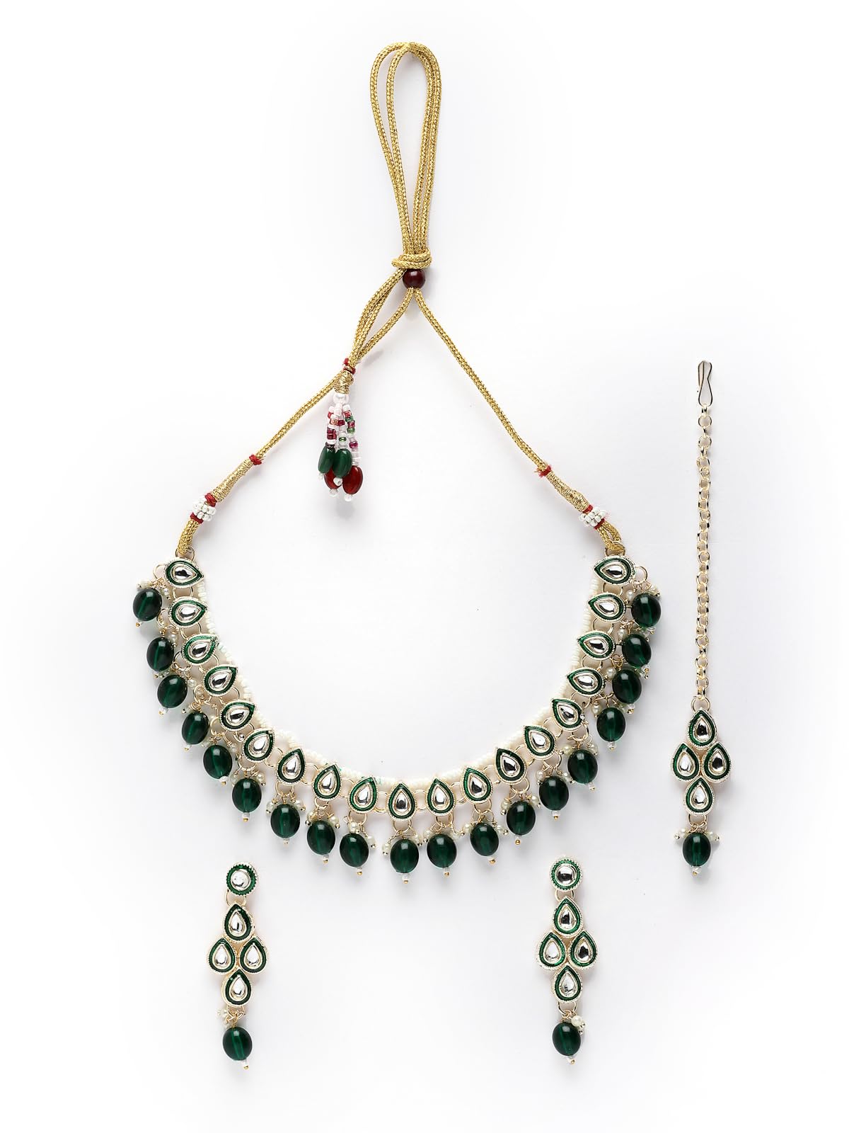 See full amazon price history chart for Sukkhi Exciting Gold Plated AD Stones Studded Green Collar Bone Necklace Set With Dangle Earrings & Maangtika | Jewellery Set For Women (NS104903) Sukkhi Exciting Gold Plated AD Stones Studded Green Collar Bone Necklace Set With Dangle Earrings & Maangtika | Jewellery Set For Women (NS104903) (B0CKXYD73X) Amazon Price History, Amazon Price Tracker