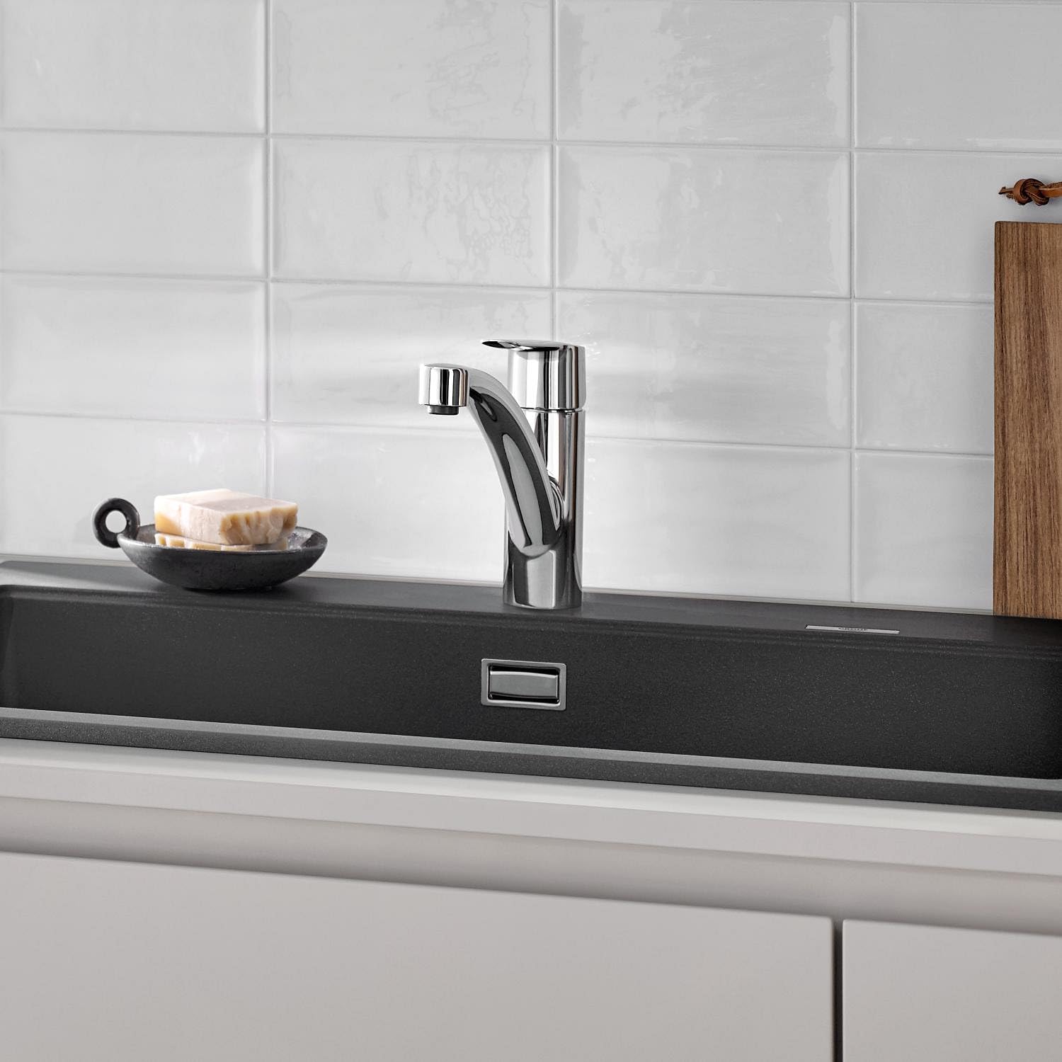 GROHE QUICKFIX Start Rubinetto Miscelatore Monocomando per Lavello, Cromo, Bocca girevole, Strumento di Installazione Incluso