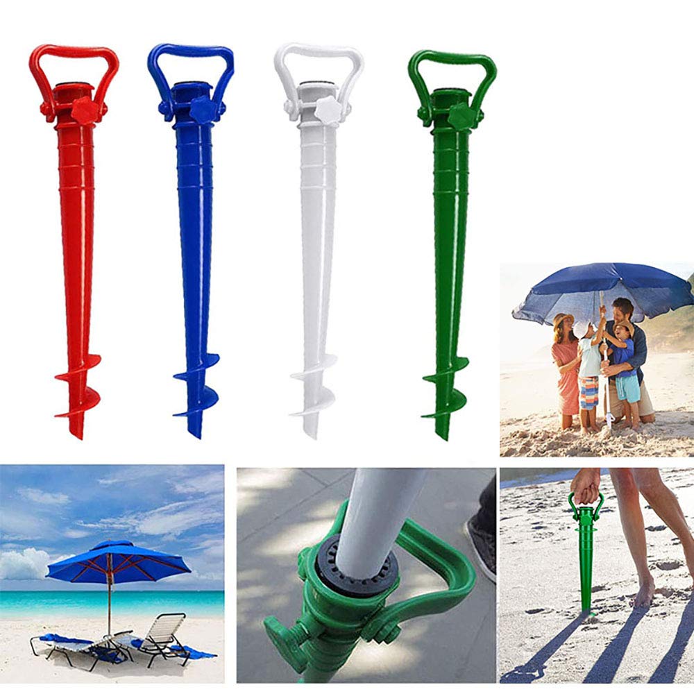 5 Stück Strandschirm Sand Anker Regenschirm Spike Regenschirm Stretch Ständer Halter für Angelrute Sonne Strand Garten Terrasse