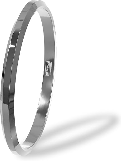 Mesmerize Round Flat Kada For Men | Stainless Kada For Everyday Wear | Gloss Finish | 6 months warranty included.