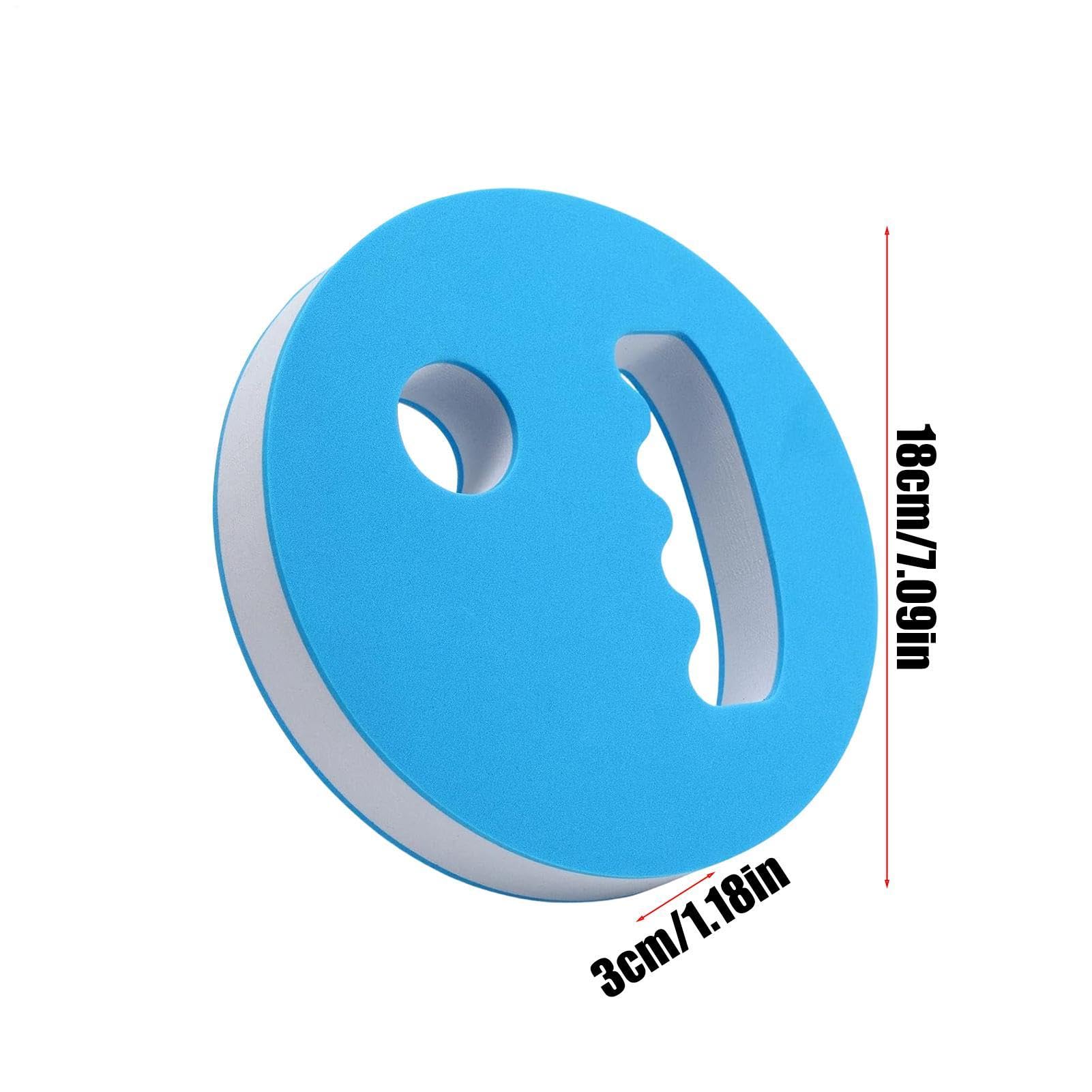 Dischi per esercizi in acqua, allenamento di resistenza in schiuma, 18 x 3 cm, per fitness acquatico, palmare con supporto galleggiante, pesi d'acqua, resistenza al nuoto con design ergonomico
