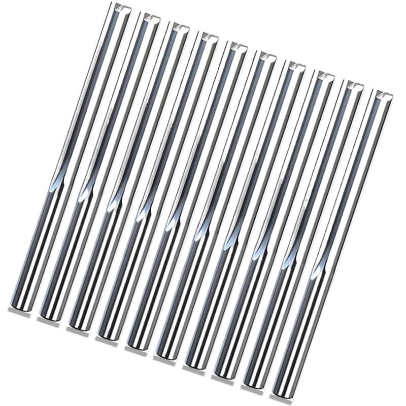 10 szt. 3,175 mm 4 mm 6 mm 8 mm Dwuostrzowe proste frezy czołowe do drewna, grawerskie CNC, frezy węglikowe(4X4X32X55)