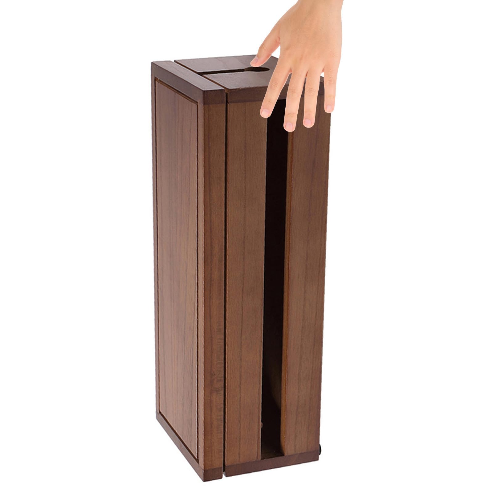 Boîte de Rangement pour Câbles Grosse Café, Bois, 1 Pièce