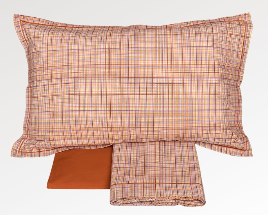 Parure de lit carrée et demie Fazzini Criss cross en satin de coton durable