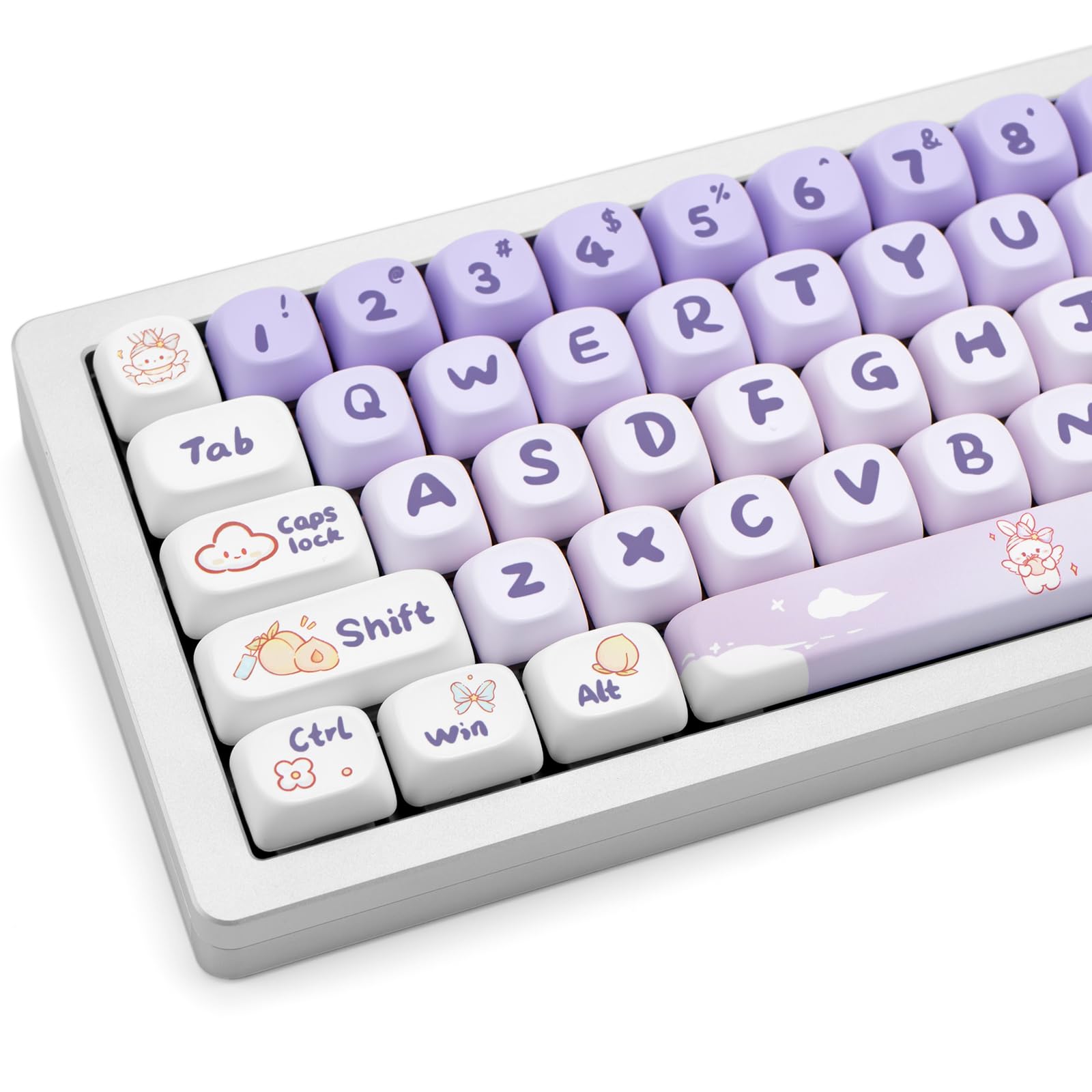 Cmokifuly Cat Cute Keycaps MDA Profile Keycaps, Custom PBT Keycaps Per Tastiera Meccanica, 148
