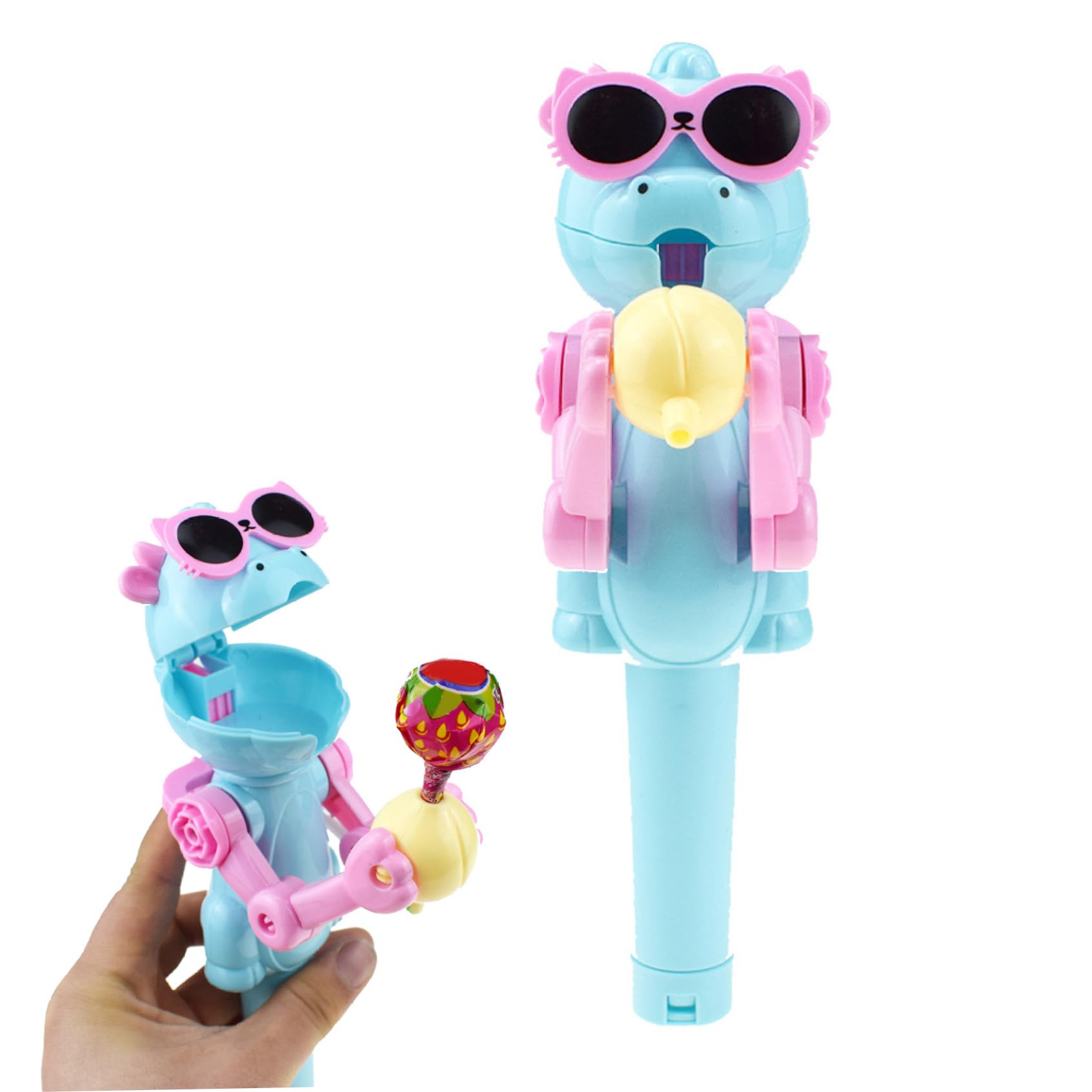 Lollipop Holder Lollipop Robot Holder Creative Dust Proof Lollipop Storage Toy Creative Design Eating Lollipop Robot Novelty