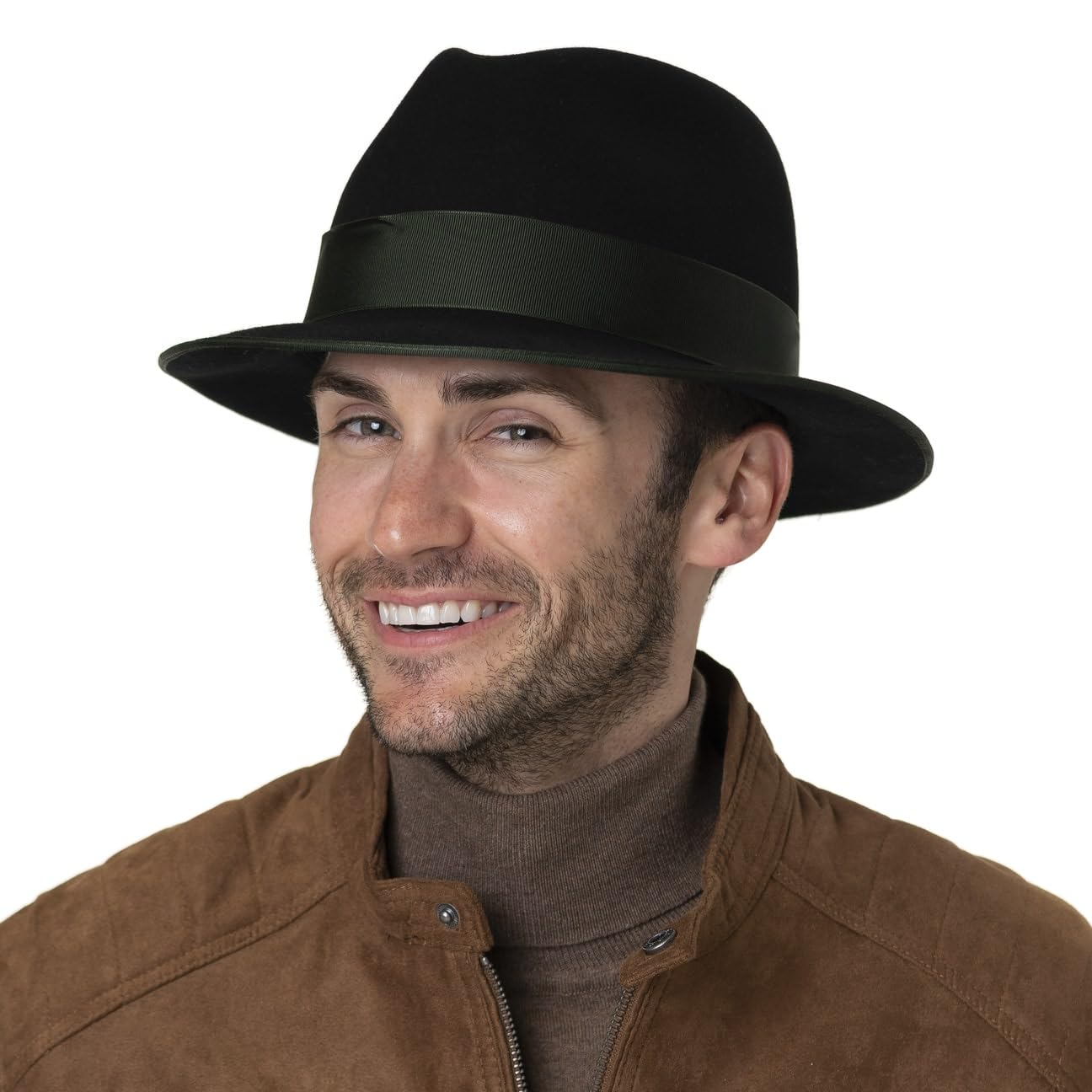 LODENHUT MANUFAKTUR Zillertaler Trachtenhut Traveller Wollfilzhut Ripsband Made in EU Herren Sommer Winter schwarz 59 cm