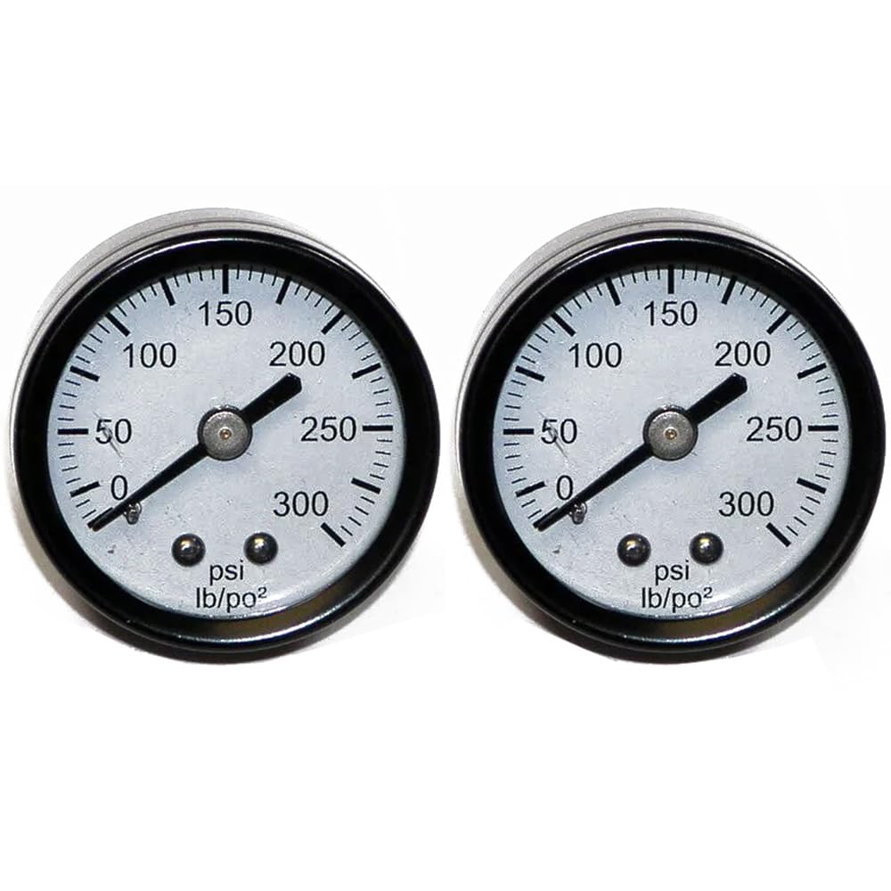 YOKAMU 2 Pack Replacement A17166 Pressure Gauge for Porter Cable C2006 C2002 C2004-WK C2005 C2002M-WK CFFN251N-P for DeWALT D55141 DWFP55120 DWFP55126