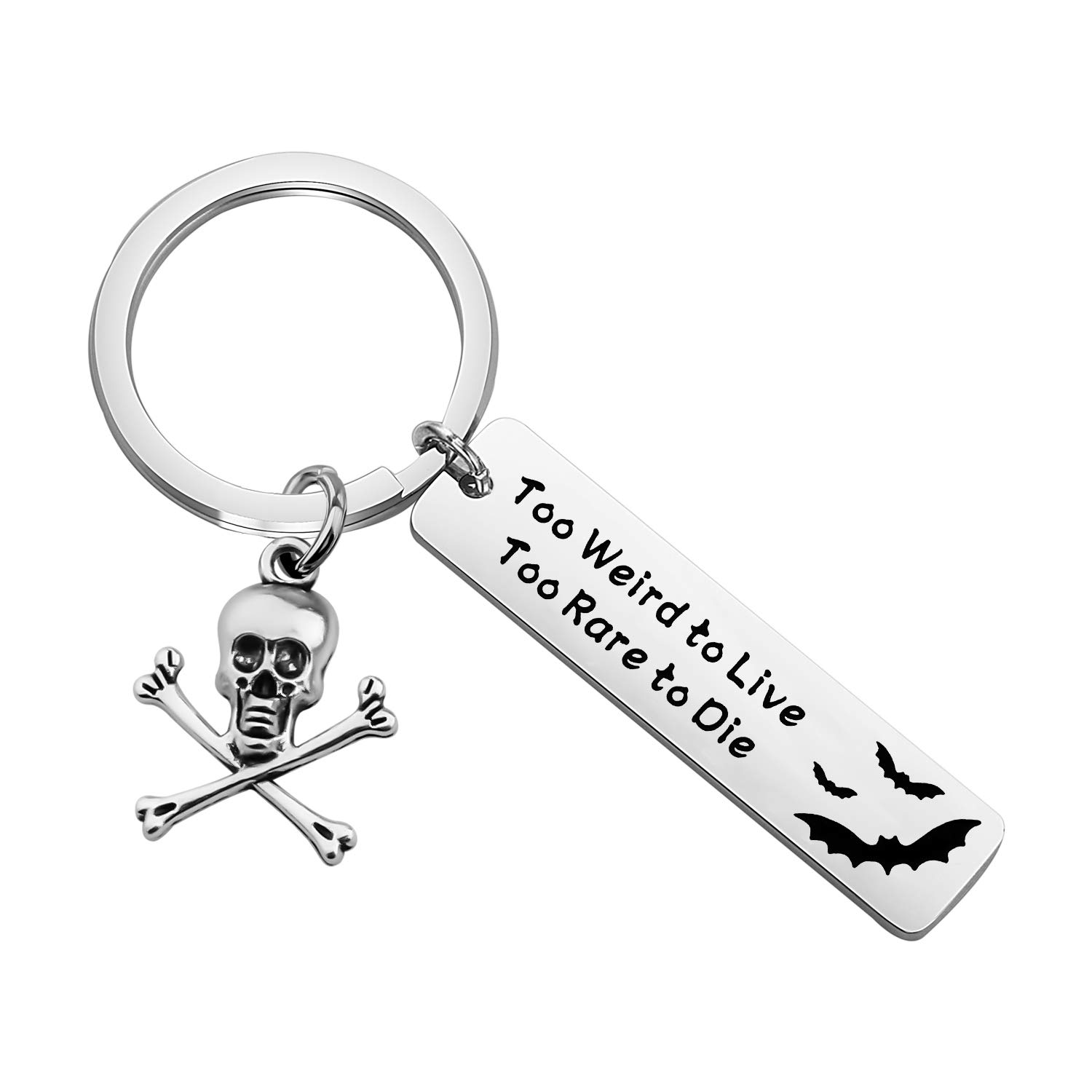 CHOORO Hunter Inspired Too Weird to Live Too Rare to Die Keychain Gift For Fans