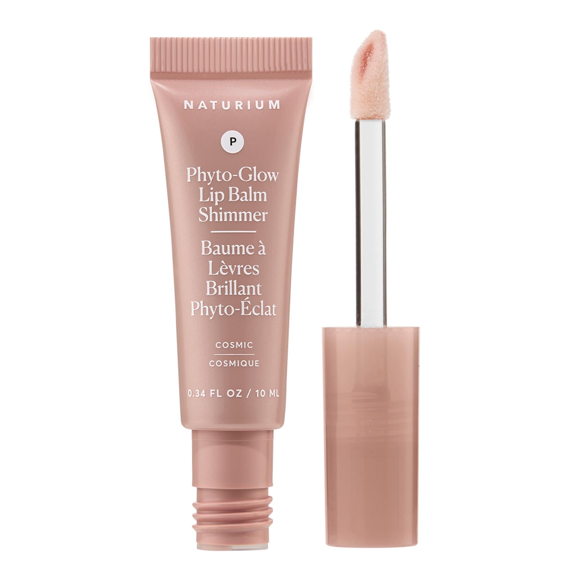 Naturium Phyto-Glow Lip Balm Shimmer, Nourish & Hydrate Lips with Shea, Cupuaçu Butter, Plant Squalane and Geodiamond Pearls, 10 ml / 0.34 fl oz, Shade: Cosmic