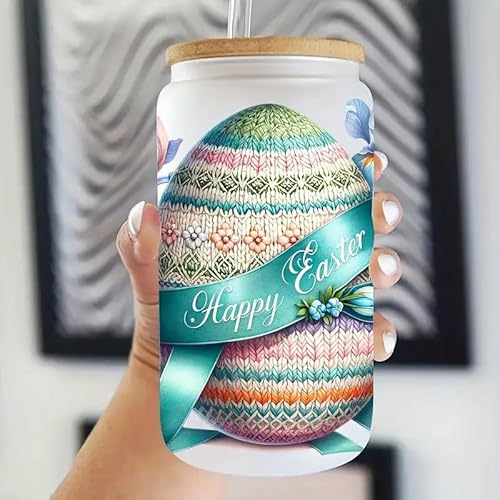 5 peças de fita de ovo de Páscoa UV DTF envoltórios de copo de inverno UV DTF transferência adesivo