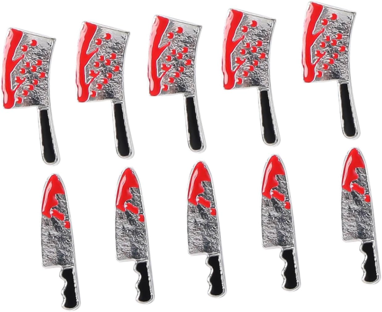 VICASKY 10pcs Bloody Cutter Nail Charms for Halloween Unique Decorations for Manicure for Themed Parties Weddings and Special Occasions