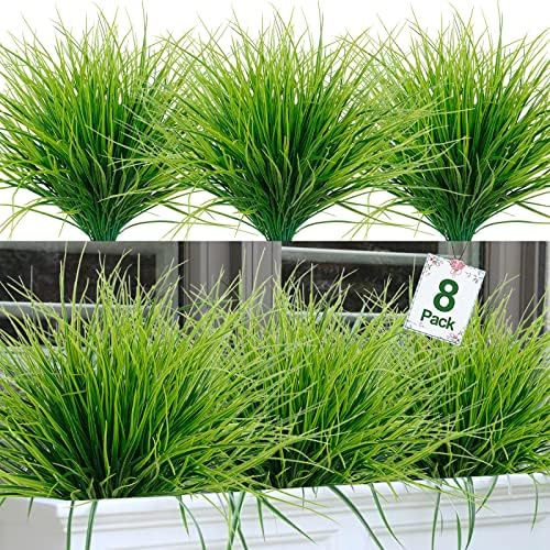 KHOYIME 12 Bundles Artificial Plants Fake Wheat Grass Bushes, Faux