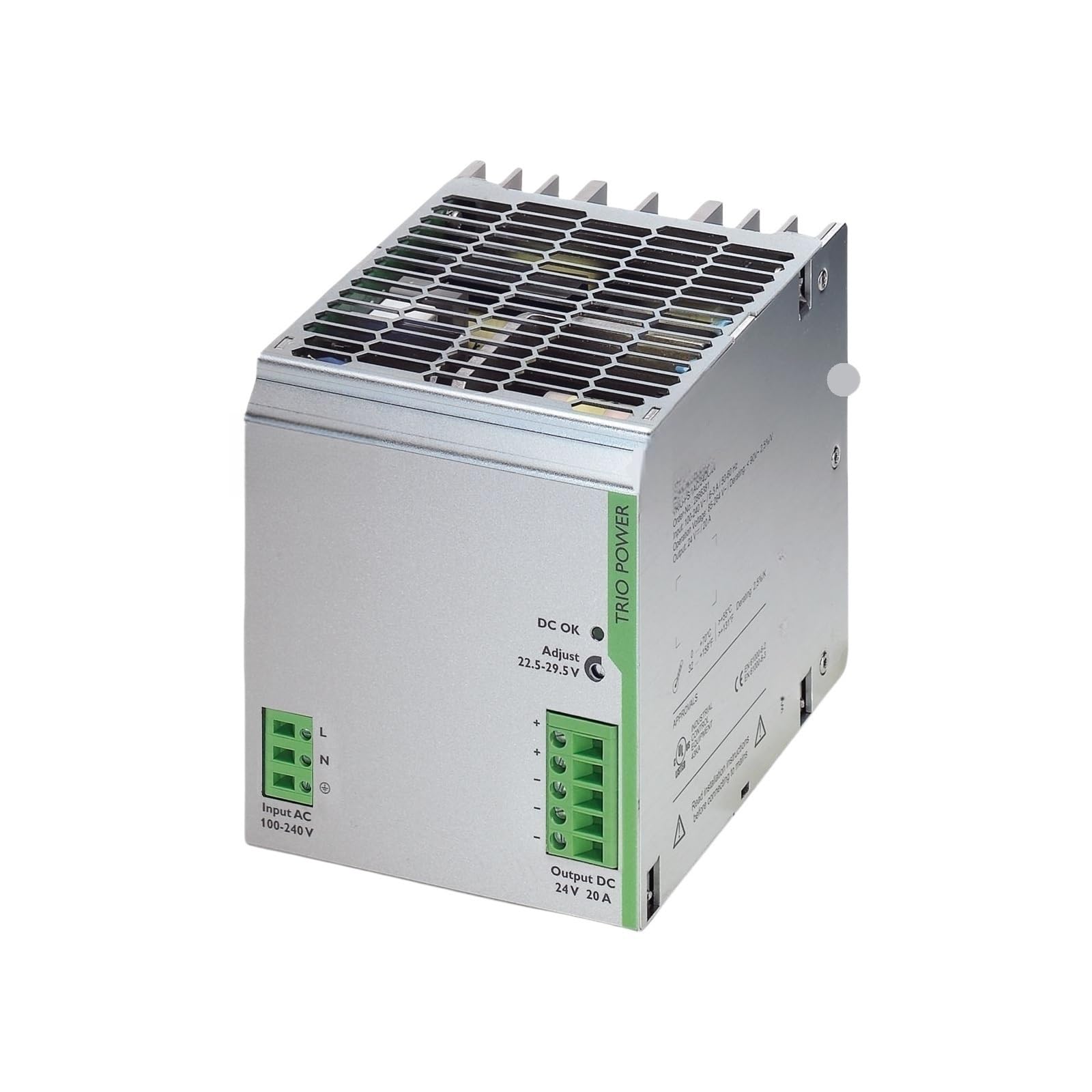 RBYRLDSTY Power Supply Power Supply TRIO-PS/1AC/24DC/20-2866381 for Industrial Automation