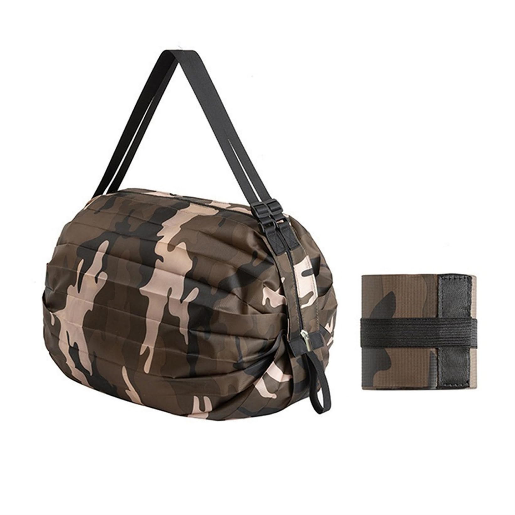 Meoliny Foldable Shopping Bag,Compact and Durable Outdoor Storage Bag.(Cami Colors).