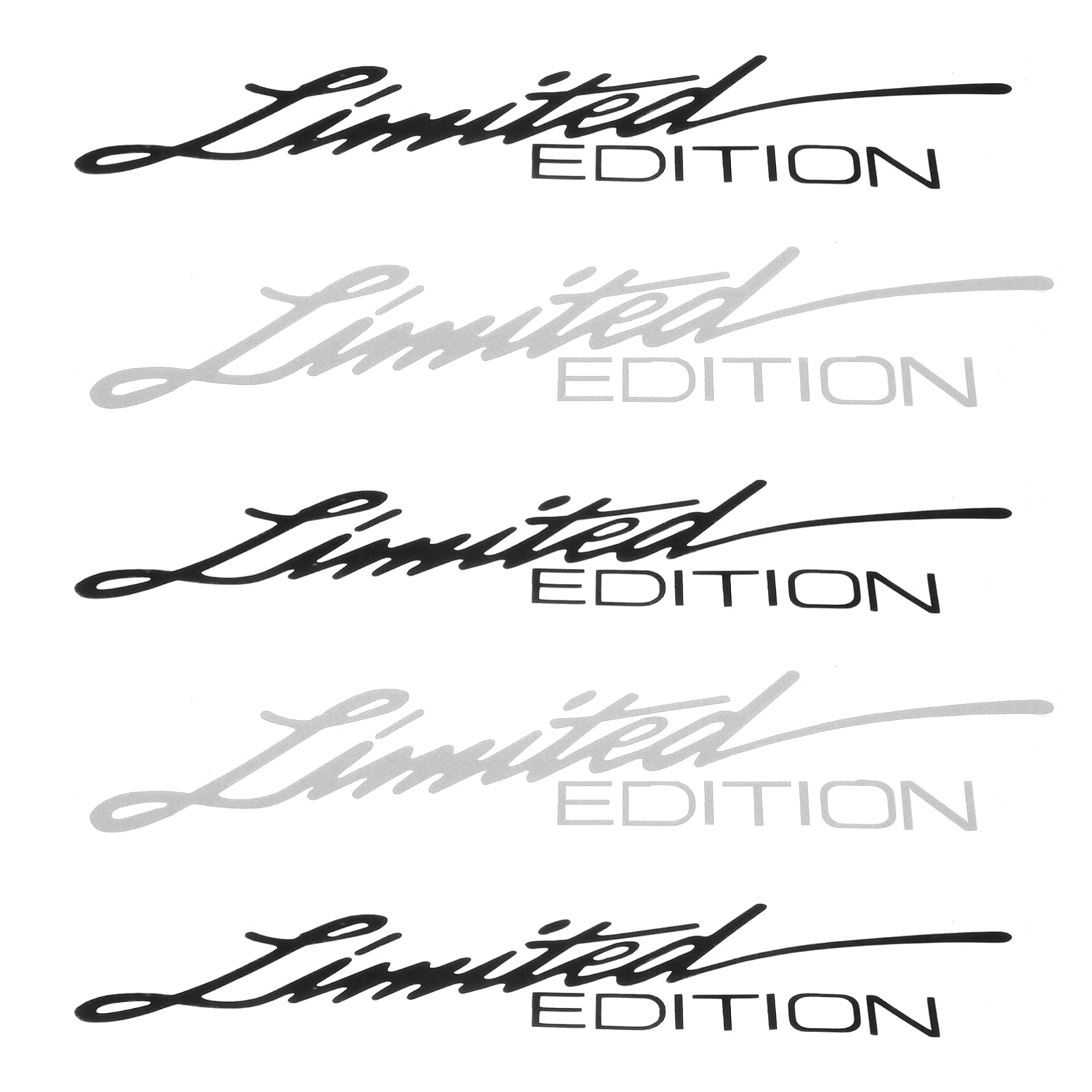VICASKY 5pcs Reflective Limited Edition Car Sticker Limited Edition Car Sticker Windscreen Rear View Mirror Large Reflective Limited Edition Car Sticker