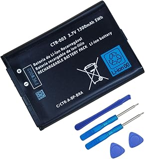 for Nintendo 3DS 2DS XL 2DS Game Console Replacement Battery CTR-003 1300mAh 3.7V + Tools