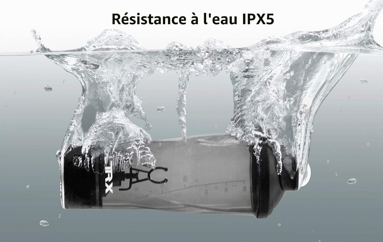 VOLTRX électrique Protéine Shaker, portable Vortex mélangeur, shaker tasse rechargeable par USB pour boissons protéinées, fabriqué avec Tritan, sans BPA, 600 ml