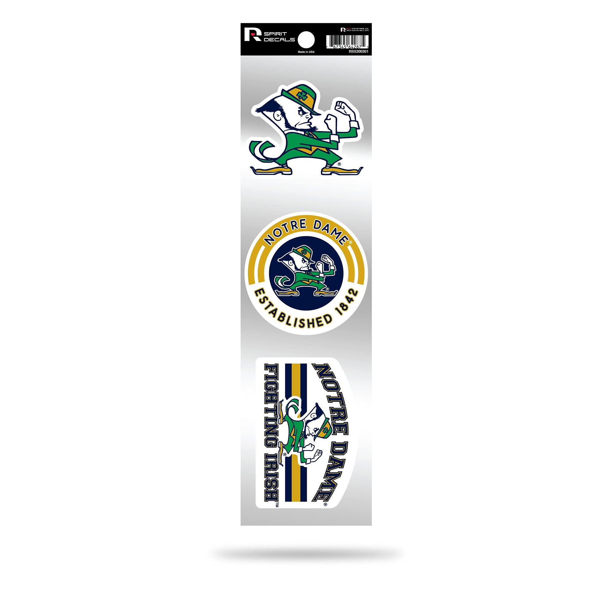 NCAA 3-Piece Retro Spirit Decals Retro Decal Set