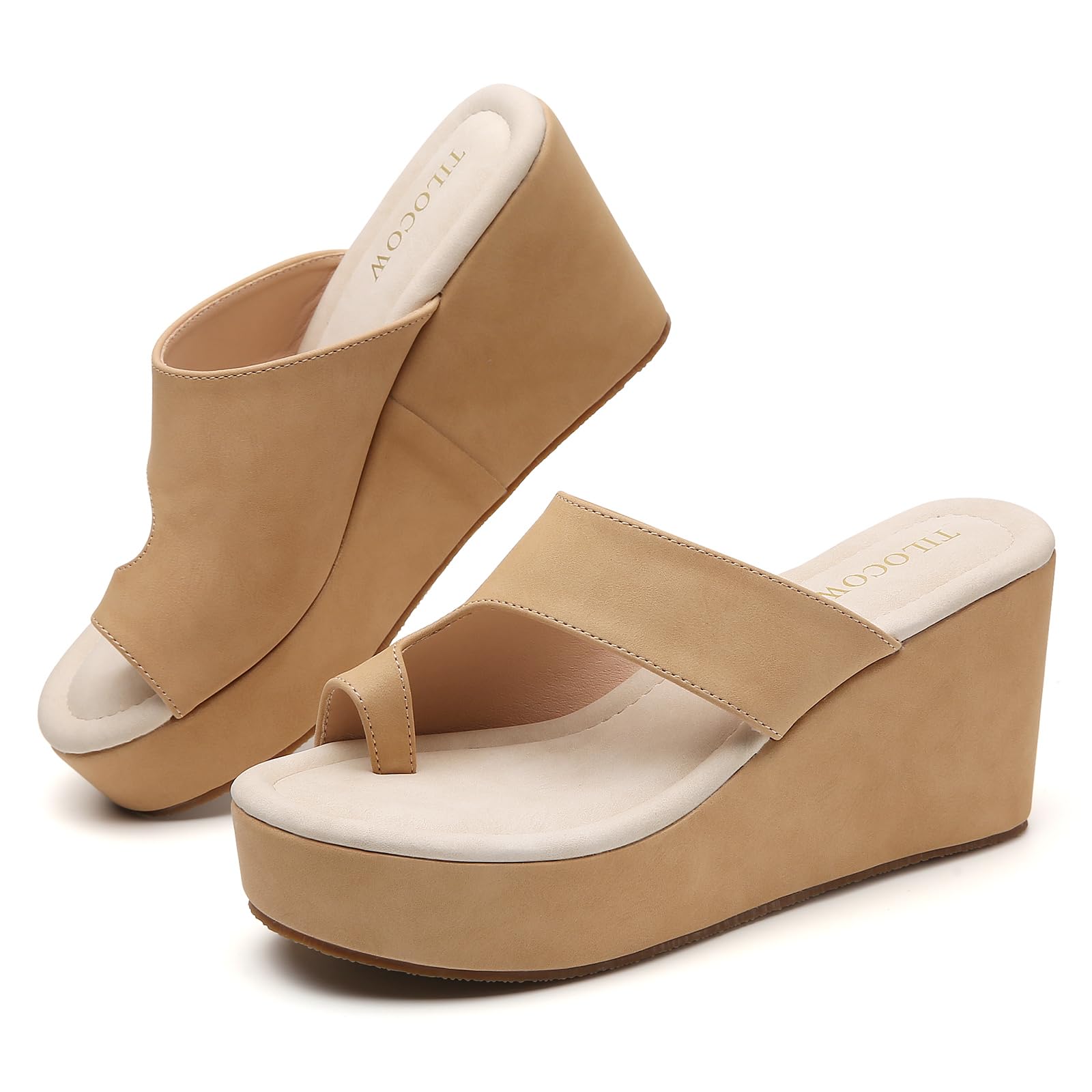 Wedge Bunion Sandals for Women Platform Slipper High Heel Wedge Flip-Flop Light Weight Ladies Shoes