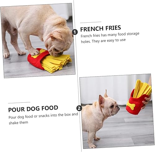 Miniatura 9 de balacoo Juego de comida interactiva en forma de felpa masticable chirriante papas fritas juguetes habilidades ocultar forraje lento para cachorros,