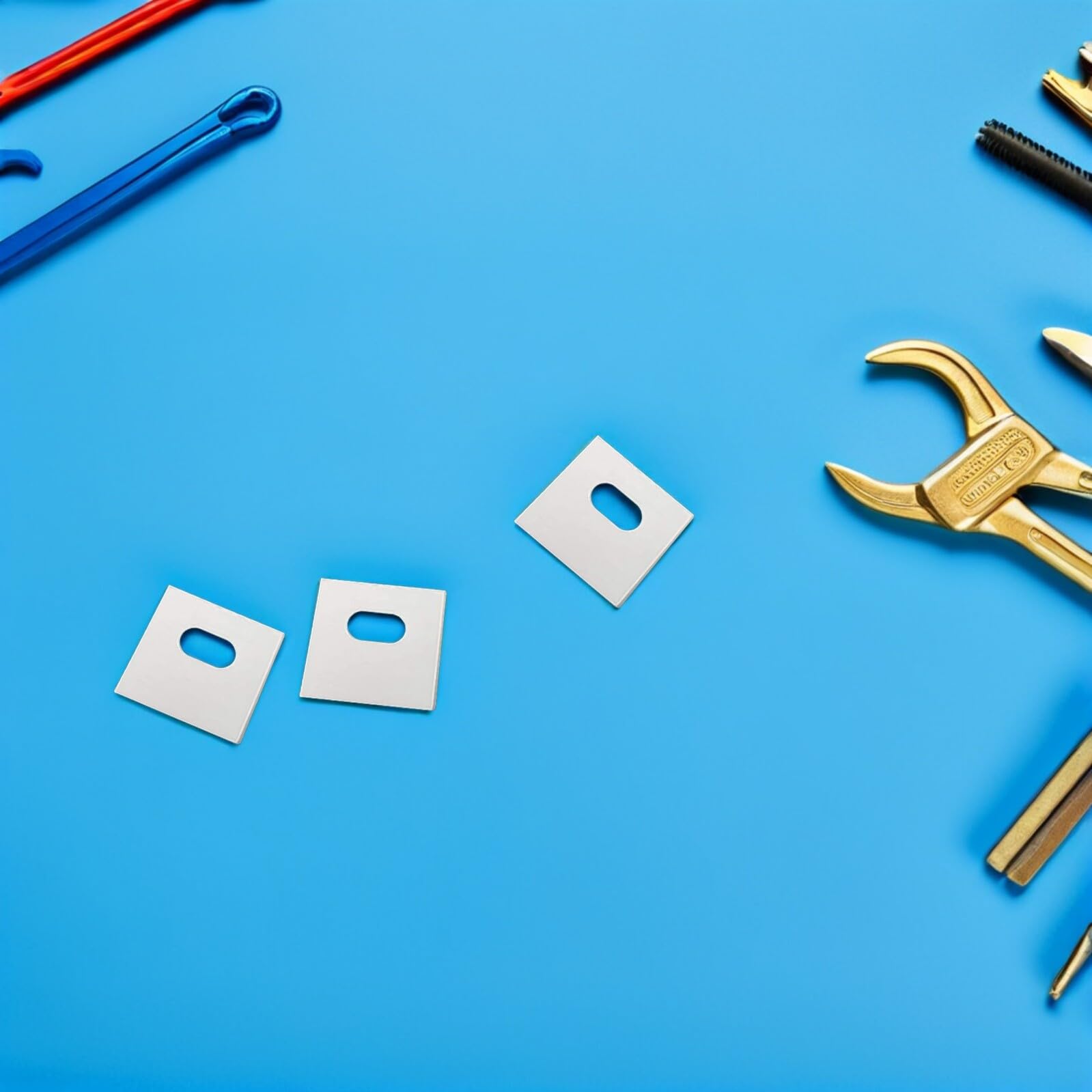 Pestañas de Reparación 60 Piezas PVC Persianas Verticales | Blanco, Adhesivas, Repuesto para Lamas, Kit de Reparación y Fijadores para Persianas de Lamas Verticales