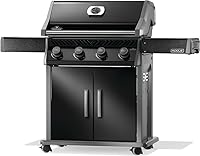 Vista 8 de Napoleon Rogue 525 Parrilla de Gas Natural, Negra, Rejillas de Acero Inoxidable, Barbacoa Resistente de 4 Mecheros
