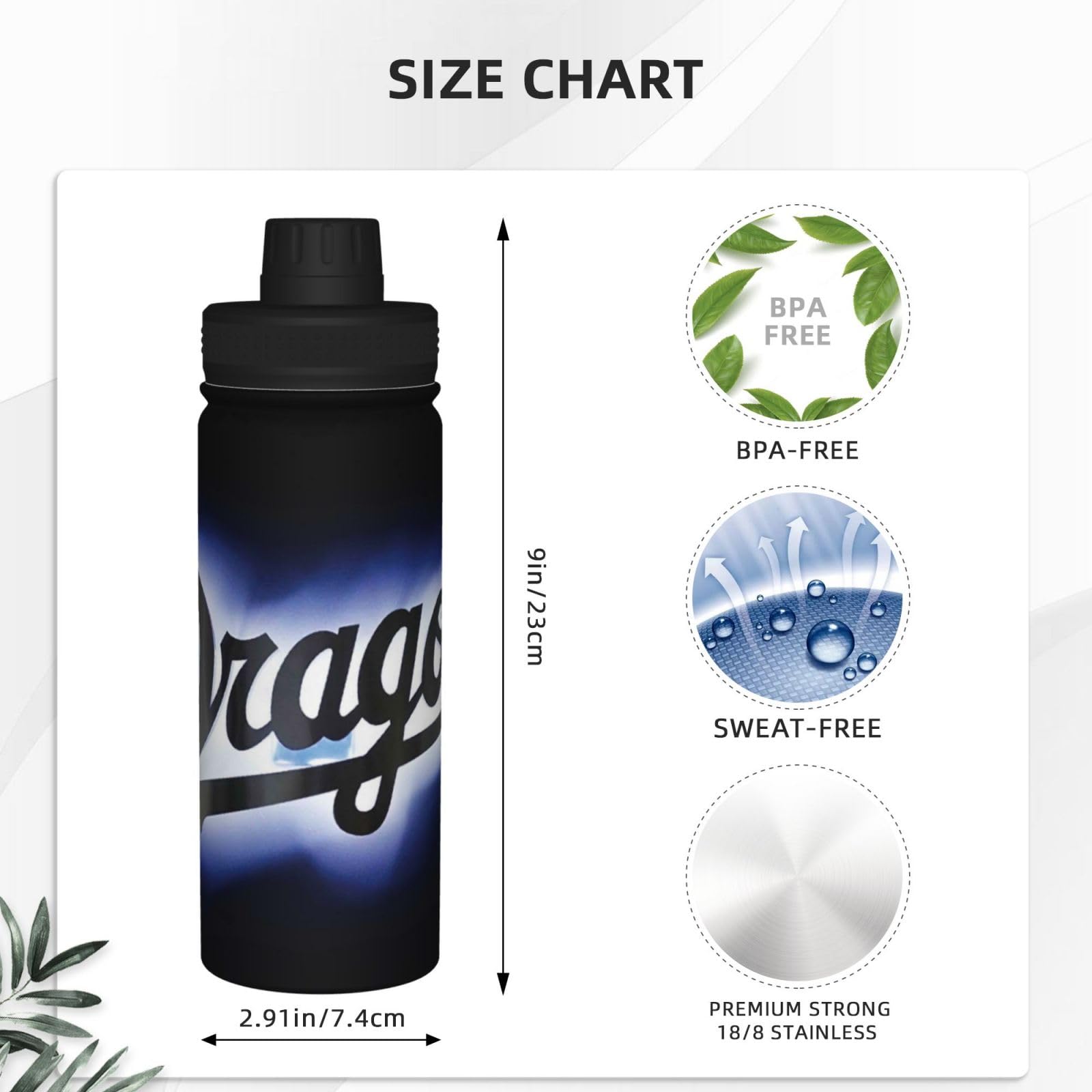 Amazon | 魔法瓶 スポーツ水筒 かっこいい 中日 ドラゴンズ ロゴ 